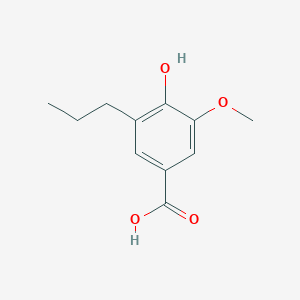 molecular formula C11H14O4 B12609072 4-Hydroxy-3-methoxy-5-propylbenzoic acid CAS No. 647854-89-5