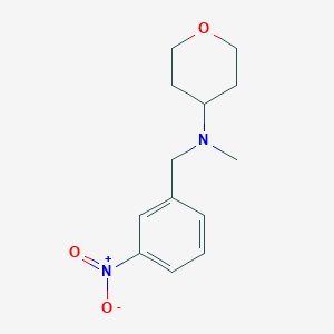 molecular formula C13H18N2O3 B12609074 N-Methyl-N-[(3-nitrophenyl)methyl]oxan-4-amine CAS No. 874888-85-4
