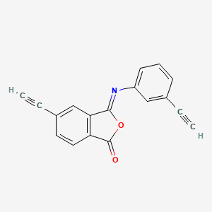 molecular formula C18H9NO2 B12609075 (3Z)-5-Ethynyl-3-[(3-ethynylphenyl)imino]-2-benzofuran-1(3H)-one CAS No. 917511-34-3