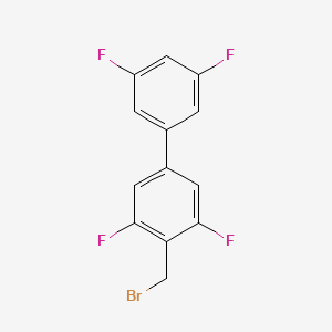 molecular formula C13H7BrF4 B12609080 4-(Bromomethyl)-3,3',5,5'-tetrafluoro-1,1'-biphenyl CAS No. 646507-95-1