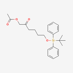 molecular formula C24H32O4Si B12609082 6-{[tert-Butyl(diphenyl)silyl]oxy}-2-oxohexyl acetate CAS No. 917989-63-0