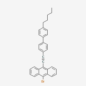 molecular formula C33H27Br B12609087 Anthracene, 9-bromo-10-[(4'-pentyl[1,1'-biphenyl]-4-yl)ethynyl]- CAS No. 642494-38-0