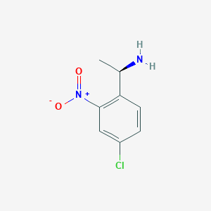 molecular formula C8H9ClN2O2 B12609097 Benzenemethanamine, 4-chloro-A-methyl-2-nitro-, (AR)- 