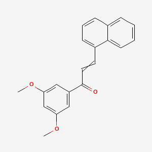 molecular formula C21H18O3 B12609101 1-(3,5-Dimethoxyphenyl)-3-(naphthalen-1-yl)prop-2-en-1-one CAS No. 914383-87-2