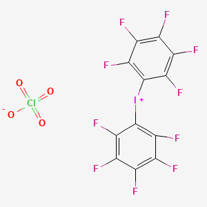 molecular formula C12ClF10IO4 B12609114 Bis(pentafluorophenyl)iodanium perchlorate CAS No. 651306-05-7