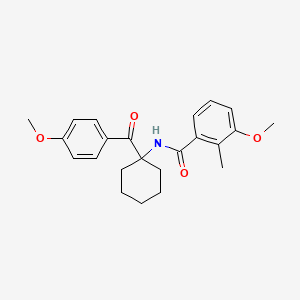 molecular formula C23H27NO4 B12609118 3-Methoxy-N-[1-(4-methoxybenzoyl)cyclohexyl]-2-methylbenzamide CAS No. 644979-75-9