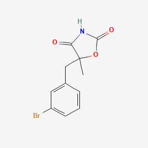 molecular formula C11H10BrNO3 B12609123 5-[(3-Bromophenyl)methyl]-5-methyl-1,3-oxazolidine-2,4-dione CAS No. 917897-72-4