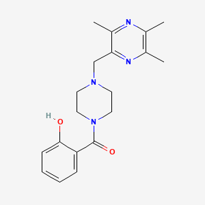 molecular formula C19H24N4O2 B12609134 (2-Hydroxyphenyl){4-[(3,5,6-trimethylpyrazin-2-yl)methyl]piperazin-1-yl}methanone CAS No. 892495-43-1