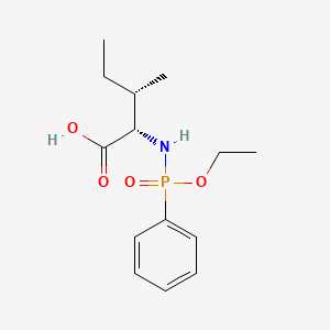 molecular formula C14H22NO4P B12609144 N-[Ethoxy(phenyl)phosphoryl]-L-isoleucine CAS No. 918794-07-7