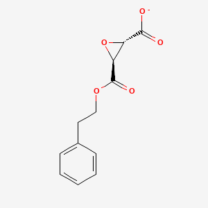 molecular formula C12H11O5- B12609151 (2S,3S)-3-[(2-Phenylethoxy)carbonyl]oxirane-2-carboxylate CAS No. 646532-94-7