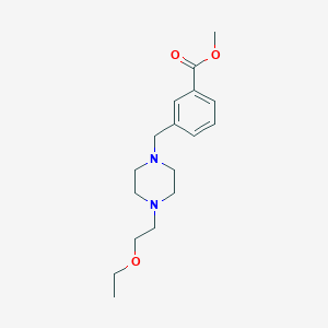 molecular formula C17H26N2O3 B12609155 Methyl 3-{[4-(2-ethoxyethyl)piperazin-1-YL]methyl}benzoate CAS No. 918481-52-4