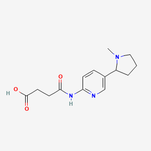 molecular formula C14H19N3O3 B12609167 4-((5-(1-Methylpyrrolidin-2-yl)pyridin-2-yl)amino)-4-oxobutanoic acid CAS No. 650596-30-8