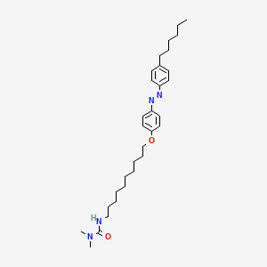 molecular formula C31H48N4O2 B12609173 N'-(10-{4-[(E)-(4-Hexylphenyl)diazenyl]phenoxy}decyl)-N,N-dimethylurea CAS No. 647857-91-8