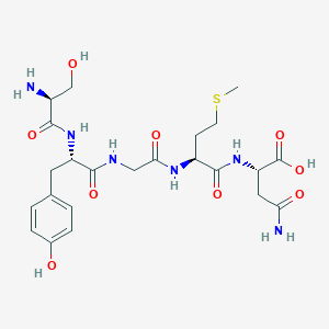 molecular formula C23H34N6O9S B12609179 L-Seryl-L-tyrosylglycyl-L-methionyl-L-asparagine CAS No. 650597-54-9