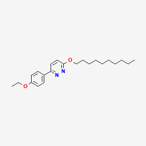 molecular formula C22H32N2O2 B12609199 3-(Decyloxy)-6-(4-ethoxyphenyl)pyridazine CAS No. 650602-99-6