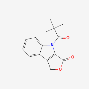 molecular formula C15H15NO3 B12609202 4-(2,2-Dimethylpropanoyl)-1,4-dihydro-3H-furo[3,4-b]indol-3-one CAS No. 878289-46-4
