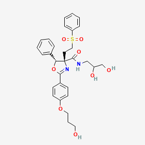 (4R,5R)-4-[2-(benzenesulfonyl)ethyl]-N-(2,3-dihydroxypropyl)-2-[4-(3-hydroxypropoxy)phenyl]-5-phenyl-5H-oxazole-4-carboxamide