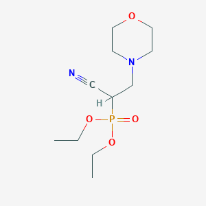 molecular formula C11H21N2O4P B12609236 Diethyl [1-cyano-2-(morpholin-4-yl)ethyl]phosphonate CAS No. 648921-29-3