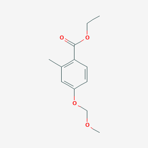 molecular formula C12H16O4 B12609244 Ethyl 4-(methoxymethoxy)-2-methylbenzoate CAS No. 648438-85-1