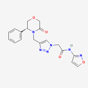 N-(3-isoxazolyl)-2-[4-[[(5R)-3-oxo-5-phenyl-4-morpholinyl]methyl]-1-triazolyl]acetamide