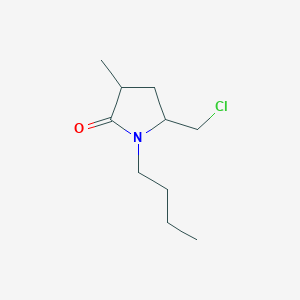 molecular formula C10H18ClNO B12609300 1-Butyl-5-(chloromethyl)-3-methylpyrrolidin-2-one CAS No. 647027-83-6