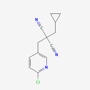 molecular formula C13H12ClN3 B12609305 [(6-Chloropyridin-3-yl)methyl](cyclopropylmethyl)propanedinitrile CAS No. 647839-65-4