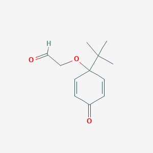molecular formula C12H16O3 B12609348 [(1-tert-Butyl-4-oxocyclohexa-2,5-dien-1-yl)oxy]acetaldehyde CAS No. 881181-49-3