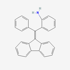 molecular formula C26H19N B12609355 Benzenamine, 2-(9H-fluoren-9-ylidenephenylmethyl)- CAS No. 883744-05-6