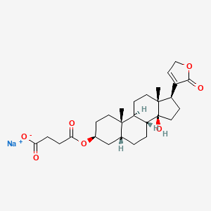 sodium;4-[[(3S,5R,8R,9S,10S,13R,14S,17S)-14-hydroxy-10,13-dimethyl-17-(5-oxo-2H-furan-4-yl)-1,2,3,4,5,6,7,8,9,11,12,15,16,17-tetradecahydrocyclopenta[a]phenanthren-3-yl]oxy]-4-oxobutanoate
