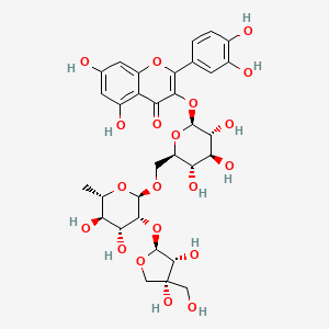 molecular formula C32H38O20 B1260941 Quercetin 3-(2R-apiosylrutinoside) 