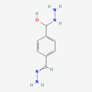 molecular formula C8H12N4O B12609458 Hydrazinyl[4-(hydrazinylidenemethyl)phenyl]methanol CAS No. 916075-05-3