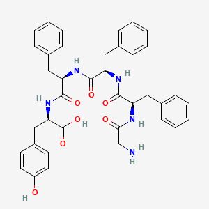 molecular formula C38H41N5O7 B12609462 Glycyl-D-phenylalanyl-D-phenylalanyl-D-phenylalanyl-D-tyrosine CAS No. 644997-03-5