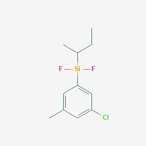 molecular formula C11H15ClF2Si B12609477 (Butan-2-yl)(3-chloro-5-methylphenyl)difluorosilane CAS No. 918446-86-3