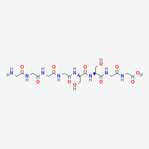 molecular formula C18H30N8O11 B12609531 Glycylglycylglycylglycyl-L-seryl-L-serylglycylglycine CAS No. 872465-60-6