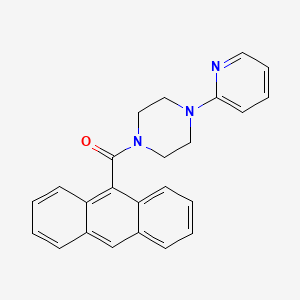 molecular formula C24H21N3O B12609581 Piperazine, 1-(9-anthracenylcarbonyl)-4-(2-pyridinyl)- CAS No. 647854-40-8