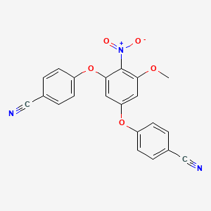 molecular formula C21H13N3O5 B12609586 4,4'-[(5-Methoxy-4-nitro-1,3-phenylene)bis(oxy)]dibenzonitrile CAS No. 648891-33-2