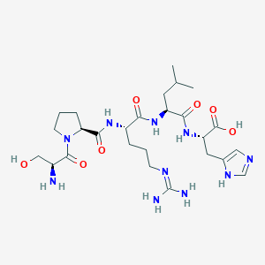 molecular formula C26H44N10O7 B12609621 L-Seryl-L-prolyl-N~5~-(diaminomethylidene)-L-ornithyl-L-leucyl-L-histidine CAS No. 872617-64-6