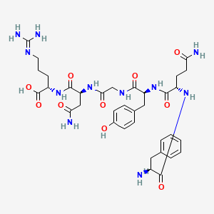 molecular formula C35H49N11O10 B12609636 L-Phenylalanyl-L-glutaminyl-L-tyrosylglycyl-L-asparaginyl-N~5~-(diaminomethylidene)-L-ornithine CAS No. 646031-65-4
