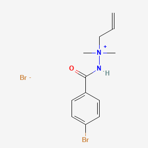 molecular formula C12H16Br2N2O B12609657 2-(4-Bromobenzoyl)-1,1-dimethyl-1-(prop-2-en-1-yl)hydrazin-1-ium bromide CAS No. 650638-41-8