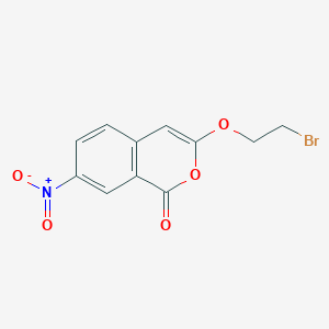 molecular formula C11H8BrNO5 B12609662 3-(2-Bromoethoxy)-7-nitro-1H-2-benzopyran-1-one CAS No. 913836-99-4