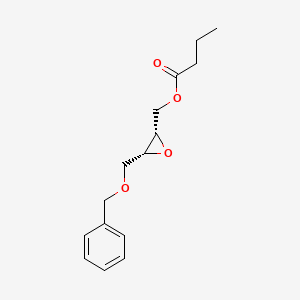 molecular formula C15H20O4 B12609663 {(2S,3R)-3-[(Benzyloxy)methyl]oxiran-2-yl}methyl butanoate CAS No. 874632-38-9