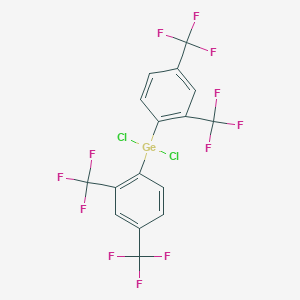 molecular formula C16H6Cl2F12Ge B12609687 Germane, bis[2,4-bis(trifluoromethyl)phenyl]dichloro- CAS No. 650583-83-8