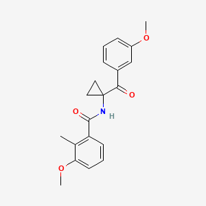 molecular formula C20H21NO4 B12609696 3-Methoxy-N-[1-(3-methoxybenzoyl)cyclopropyl]-2-methylbenzamide CAS No. 644980-04-1