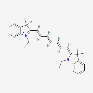 molecular formula C31H37N2+ B1260973 1-ethyl-2-[7-(1-ethyl-3,3-dimethyl-1,3-dihydro-2H-indol-2-ylidene)hepta-1,3,5-trien-1-yl]-3,3-dimethyl-3H-indolium 