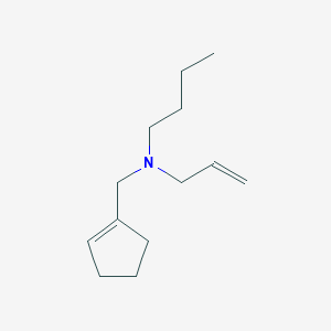 molecular formula C13H23N B12609737 N-[(Cyclopent-1-en-1-yl)methyl]-N-(prop-2-en-1-yl)butan-1-amine CAS No. 651300-34-4