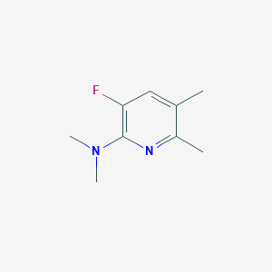 molecular formula C9H13FN2 B12609755 2-Pyridinamine, 3-fluoro-N,N,5,6-tetramethyl- CAS No. 648924-39-4