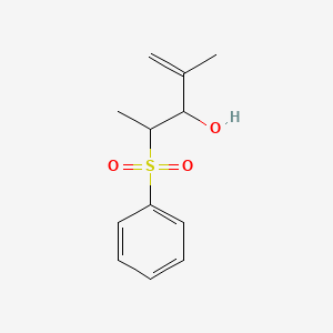 molecular formula C12H16O3S B12609767 4-(Benzenesulfonyl)-2-methylpent-1-en-3-ol CAS No. 646064-03-1