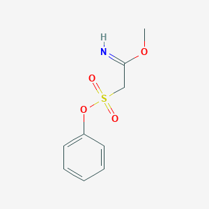 molecular formula C9H11NO4S B12609775 Ethanimidic acid, 2-(phenoxysulfonyl)-, methyl ester CAS No. 646053-45-4