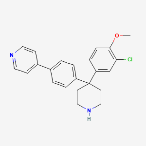molecular formula C23H23ClN2O B12609787 4-{4-[4-(3-Chloro-4-methoxyphenyl)piperidin-4-yl]phenyl}pyridine CAS No. 917807-91-1
