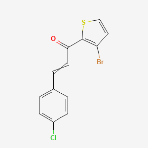 molecular formula C13H8BrClOS B12609792 1-(3-Bromothiophen-2-yl)-3-(4-chlorophenyl)prop-2-en-1-one CAS No. 648429-63-4
